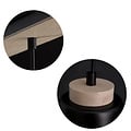 Kaarina black pendant lamp with wood 1x E27