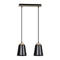 Emibig Emibig Kaarina 2L black pendant lamp with wood 2x E27 - Perfect lighting for any space
