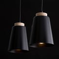Emibig Emibig Kaarina 2L black pendant lamp with wood 2x E27 - Perfect lighting for any space