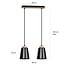 Emibig Emibig Kaarina 2L black pendant lamp with wood 2x E27 - Perfect lighting for any space
