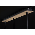 Suspension Kaarina longue 3L noire avec bois 3x E27