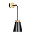 Kaarina black with wood wall lamp 1x E27