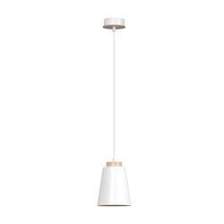 Emibig Kaarina white pendant lamp with wood 1x E27