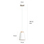 Emibig Emibig Kaarina witte pendellamp met hout 1x E27 - Perfect voor elke ruimte