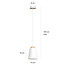 Kaarina white pendant lamp with wood 1x E27