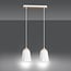 Emibig Emibig Kaarina 2L weiße Pendelleuchte mit Holz 2x E27 - Ideal für eine gemütliche Atmosphäre
