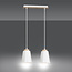 Emibig Emibig Kaarina 2L white pendant lamp with wood 2x E27 - Perfect for creating a cozy atmosphere
