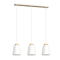 Emibig Emibig Kaarina long 3L white pendant lamp with wood 3x E27 - Perfect lighting for any space