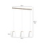 Emibig Emibig Kaarina long 3L white pendant lamp with wood 3x E27 - Perfect lighting for any space