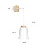 Emibig Emibig Kaarina wit met hout wandlamp 1x E27 - Perfecte sfeerverlichting voor elke ruimte