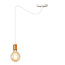 Heinola spider white single hanging lamp with copper 1x E27