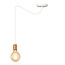Lampe à suspension simple Heinola spider blanche avec cuivre 1x E27