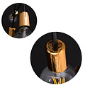 Lampe suspendue simple Heinola 3L spider blanche avec cuivre 3x E27