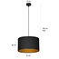 Goteborg black with gold hanging lamp cylinder 1x E27