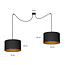 Goteborg double black with gold hanging lamp cylinder 2x E27