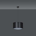 Goteborg zwart-zilver hanglamp cilinder 1x E27