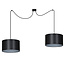 Goteborg dubbele zwart-zilver hanglamp cilinder 2x E27