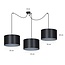 Goteborg 3Ltriple black-silver hanging lamp cylinder 3x E27