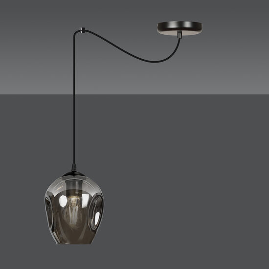 Malmo 1L pendant fumed E27 decentralizable
