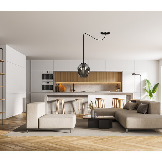 Emibig Emibig Malmo 1L pendel gefumeerd E27 decentraliseerbaar - Perfecte verlichting voor elke ruimte
