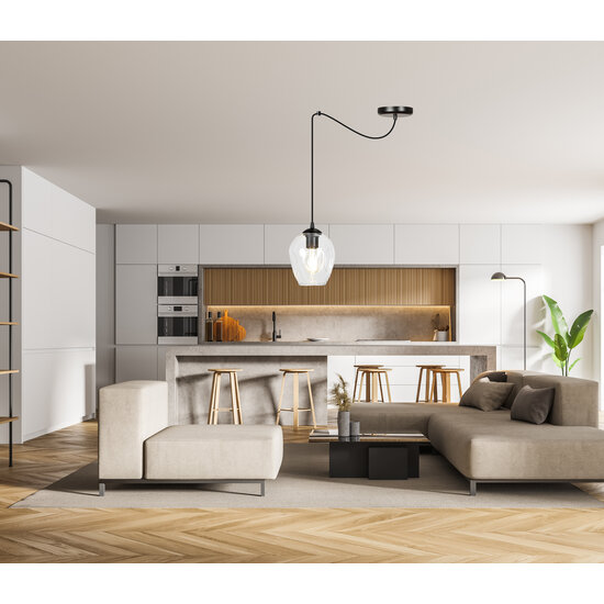 Emibig Emibig Malmo transparente 1L Pendelleuchte E27 dezentralisierbar - Ideal für eine gemütliche Atmosphäre