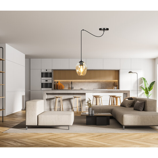 Emibig Emibig Malmo suspension 1L couleur ambre E27 décentralisable - Idéale pour créer une atmosphère chaleureuse dans n'importe quelle pièce