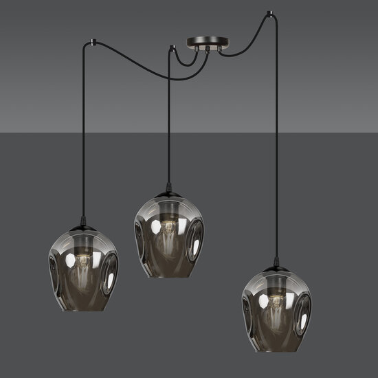Malmo 3L pendant fumed E27 decentralizable