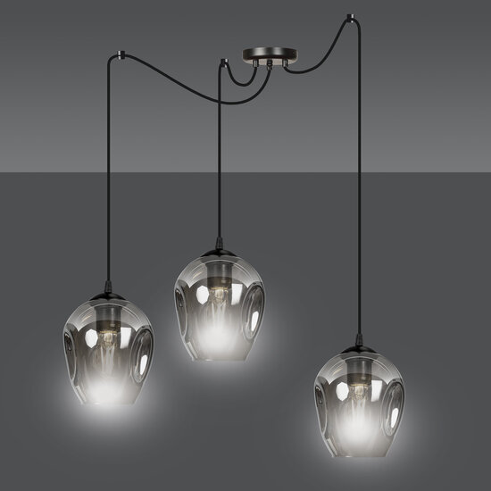 Malmo 3L pendant fumed E27 decentralizable