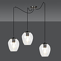 Malmo transparent 3L pendant E27 decentralizable
