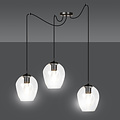 Malmo transparent 3L pendant E27 decentralizable