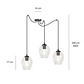 Emibig Emibig Malmo transparent 3L pendant E27 decentralizable - Ideal lighting for any space