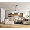 Malmo transparent 3L pendant E27 decentralizable
