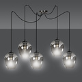 Emibig Emibig Malmo 5x E27 pendant smoked decentralized - Ideal lighting for any space