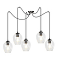 Malmo transparent 5x E27 pendant decentralized
