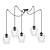 Malmo transparent 5x E27 pendant decentralized