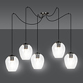 Emibig Emibig Malmo transparent 5x E27 pendant decentralized - Ideal lighting for any space