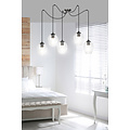 Malmo transparent 5x E27 pendant decentralized