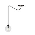 Emibig Emibig Uppsala zwarte 1L pendel lamp transparant glas E14 - Perfect voor sfeervolle verlichting