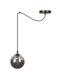 Lampe à suspension Uppsala full black 1L verre fumé E14