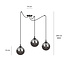 Uppsala beautiful black 3L hanging lamp smoked glass 3x E14