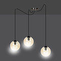 Emibig Uppsala 3 L Hängeleuchte mit bernsteinfarbenem Glaskolben 3x E14 - Schaffen Sie eine warme Atmosphäre in Ihrem Zuhause