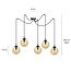 Uppsala 5L hanging lamp with amber glass bulb 5x E14