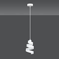 Lampe à suspension en métal spirale blanche Helsingborg 1x E27