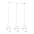 Helsingborg 3L white spiral metal hanging lamp 3x E27