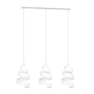 Helsingborg 3L witte spiraal metaal hanglamp 3x E27
