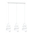 Lampe à suspension en métal spirale blanche Helsingborg 3L 3x E27