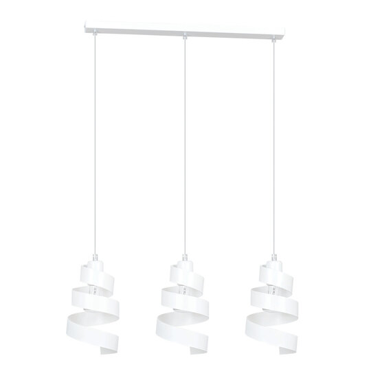 Helsingborg 3L witte spiraal metaal hanglamp 3x E27