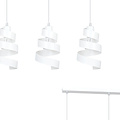 Helsingborg 3L witte spiraal metaal hanglamp 3x E27