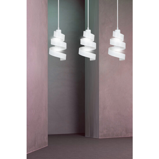 Helsingborg 3L lámpara colgante espiral metal blanco 3x E27