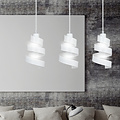 Helsingborg 3L witte spiraal metaal hanglamp 3x E27
